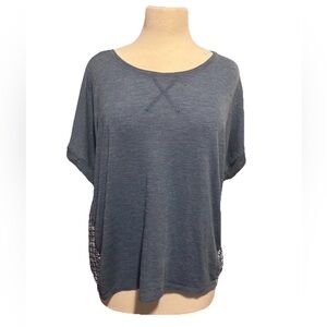 XL Wild Blue X Sadie Robertson Blue T Shirt Lightweight Scarf Mediterranean